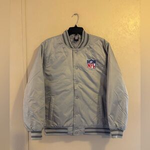 NWT NFL men’s Logo Satin Varsity Full-Snap Jacket sz L